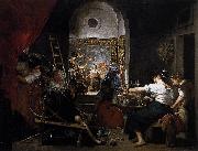Diego Velazquez The Fable of Arachne a.k.a. The Tapestry Weavers or The Spinners Sweden oil painting artist